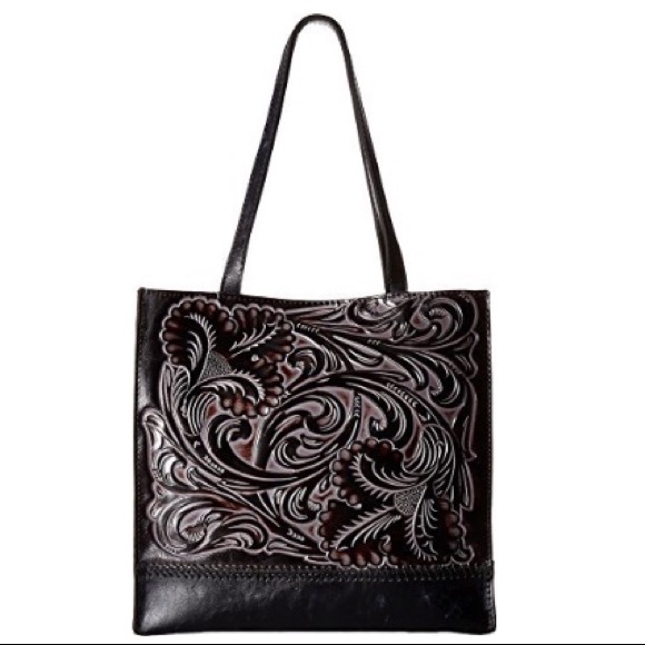 Patricia Nash Handbags - NWT Patricia Nash Tooled Leather Black Tote